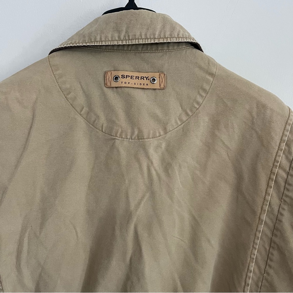 Sperry Top-Sider Khaki Canvas Chore Jacket | Menβs L Utility Field Coat - Picture 4 of 15